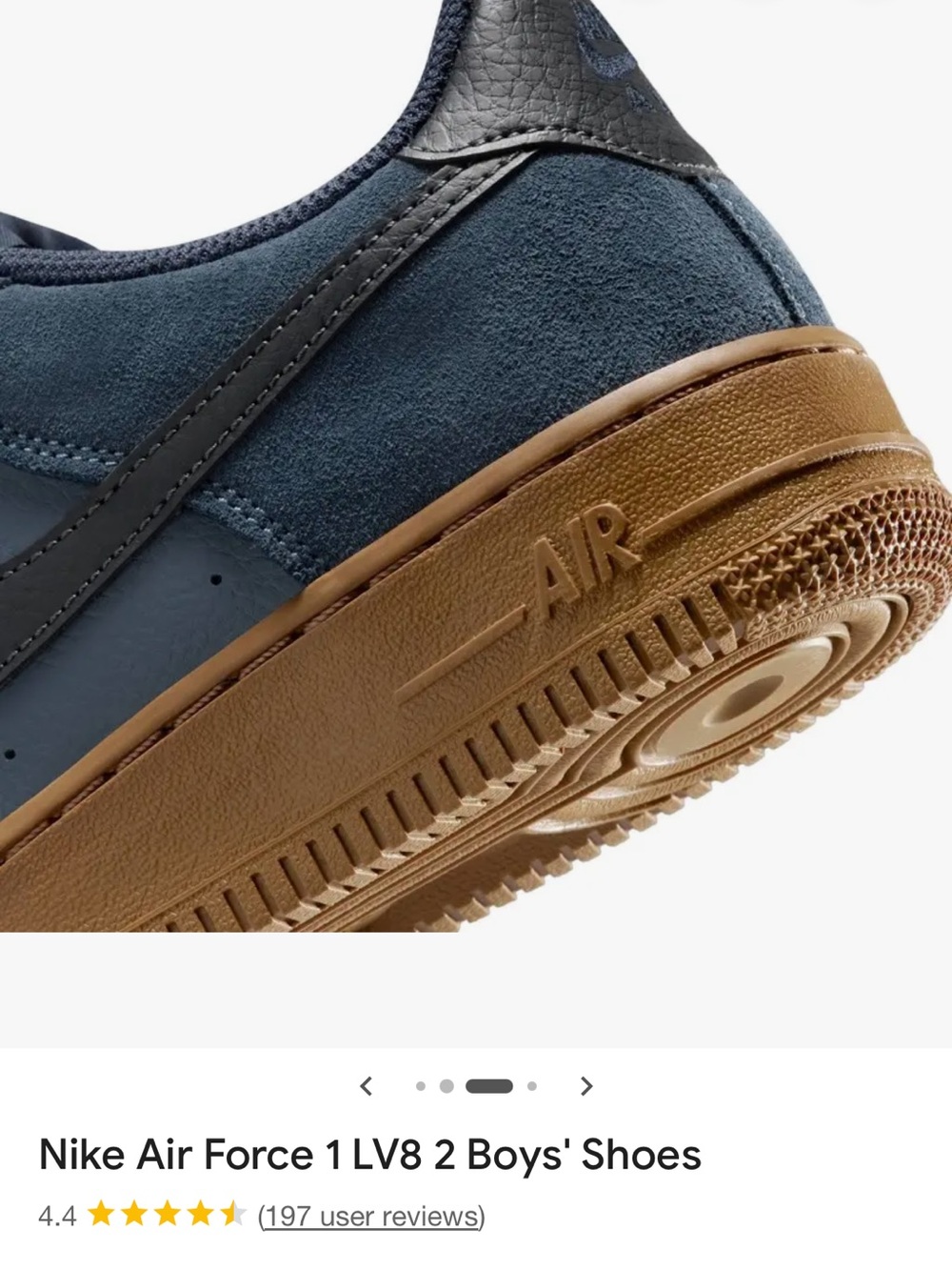 Nike Boys' Air Force 1 Low - Navy and Gum - Picture 9 of 10